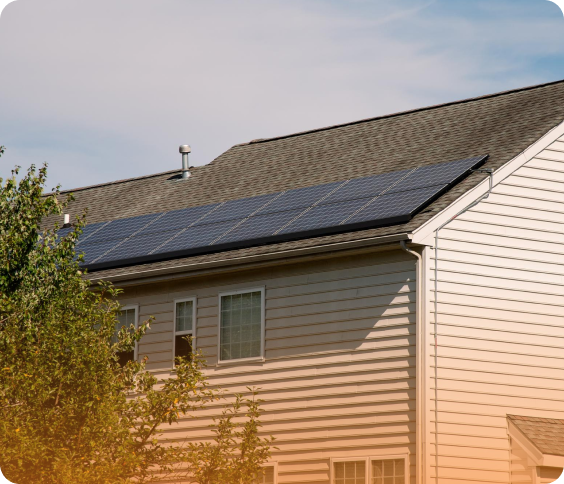 Huis met zonnepanelen